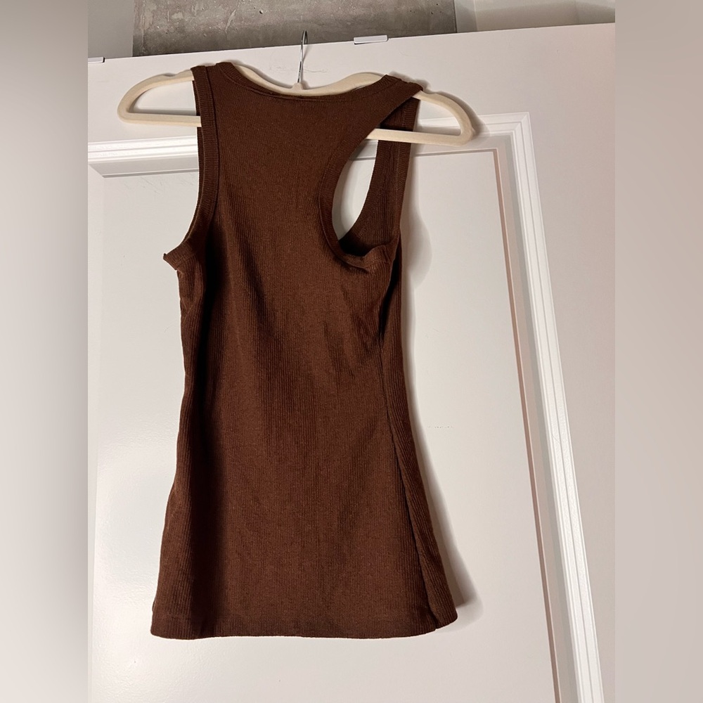 Chocolate Nila Ribbed Tank - Picture 4 of 4
